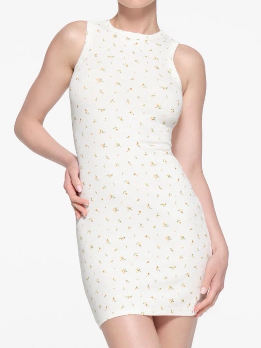 Skims cotton ribbed dress NWT